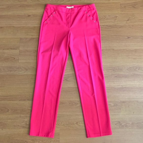 hope and harlow Pants & Jumpsuits Bright Pink Straight Leg Pants